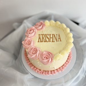 Cream Petal Celebration cake