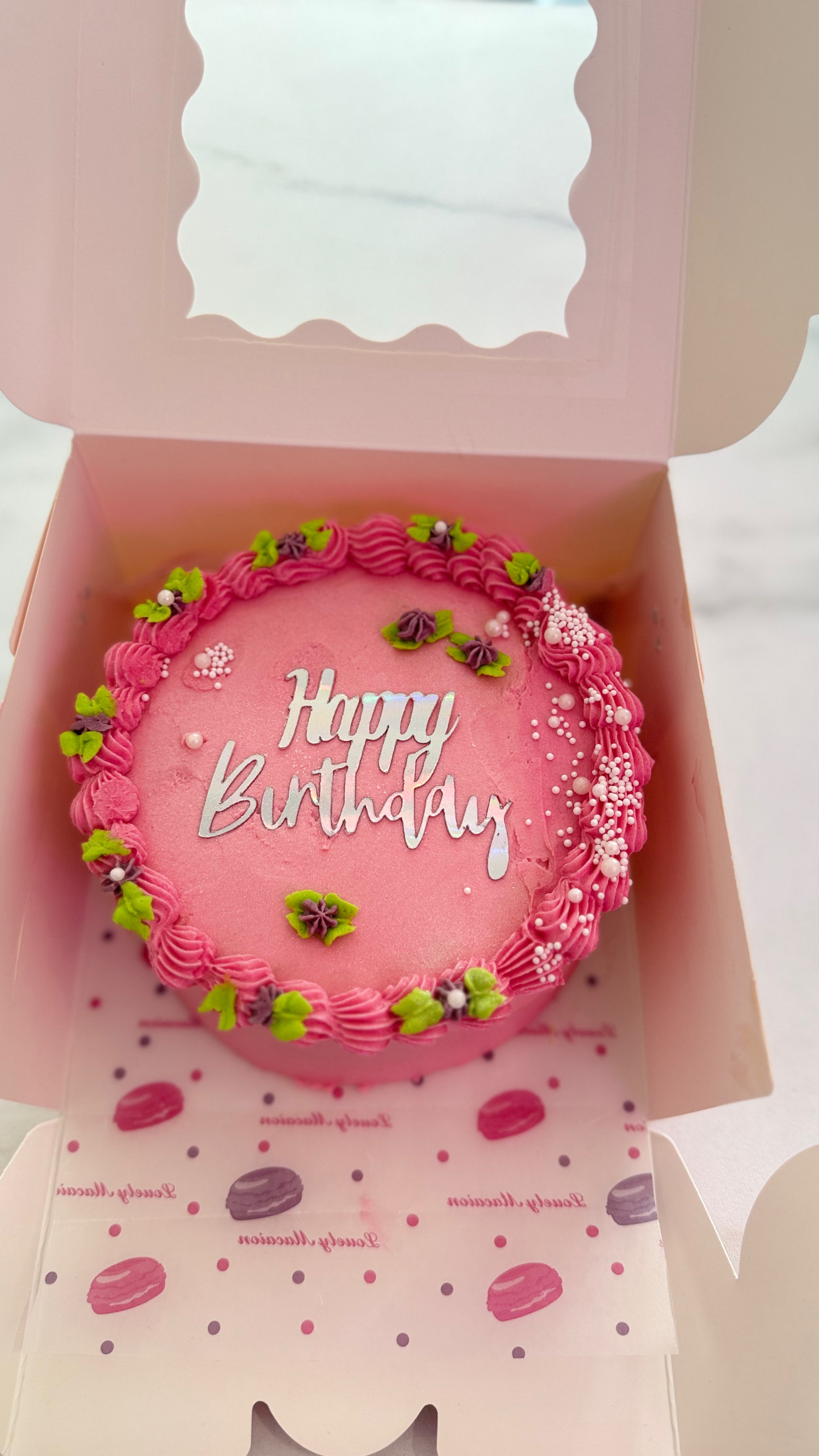The Pink Petal Bento Cake