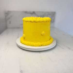 Elegant Yellow Celebration Cake