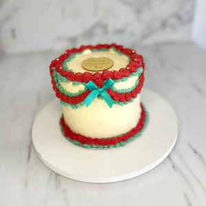 Vintage Christmas Wreath Bento Cake