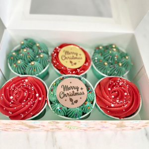 Christmas Cupcake Gift Box Set of 6