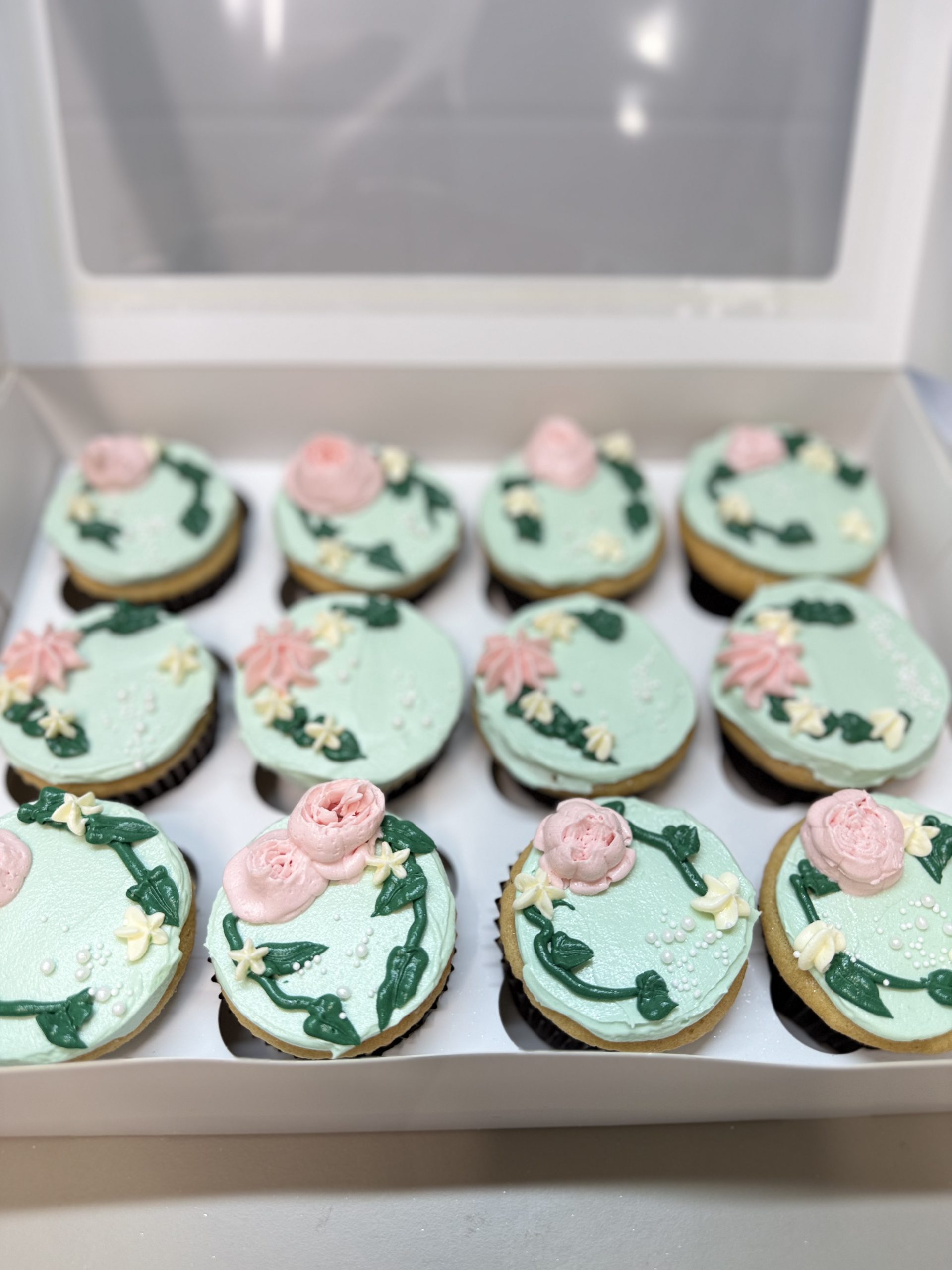 Box of Elegant Floral Cupcakes - Image 2
