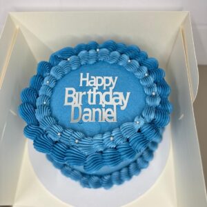 Royal Blue Wave Celebration Cake
