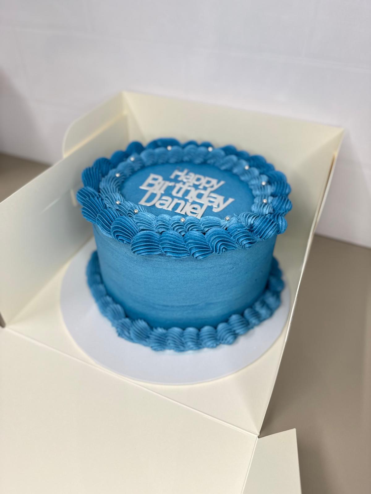 Royal Blue Wave Celebration Cake - Image 3