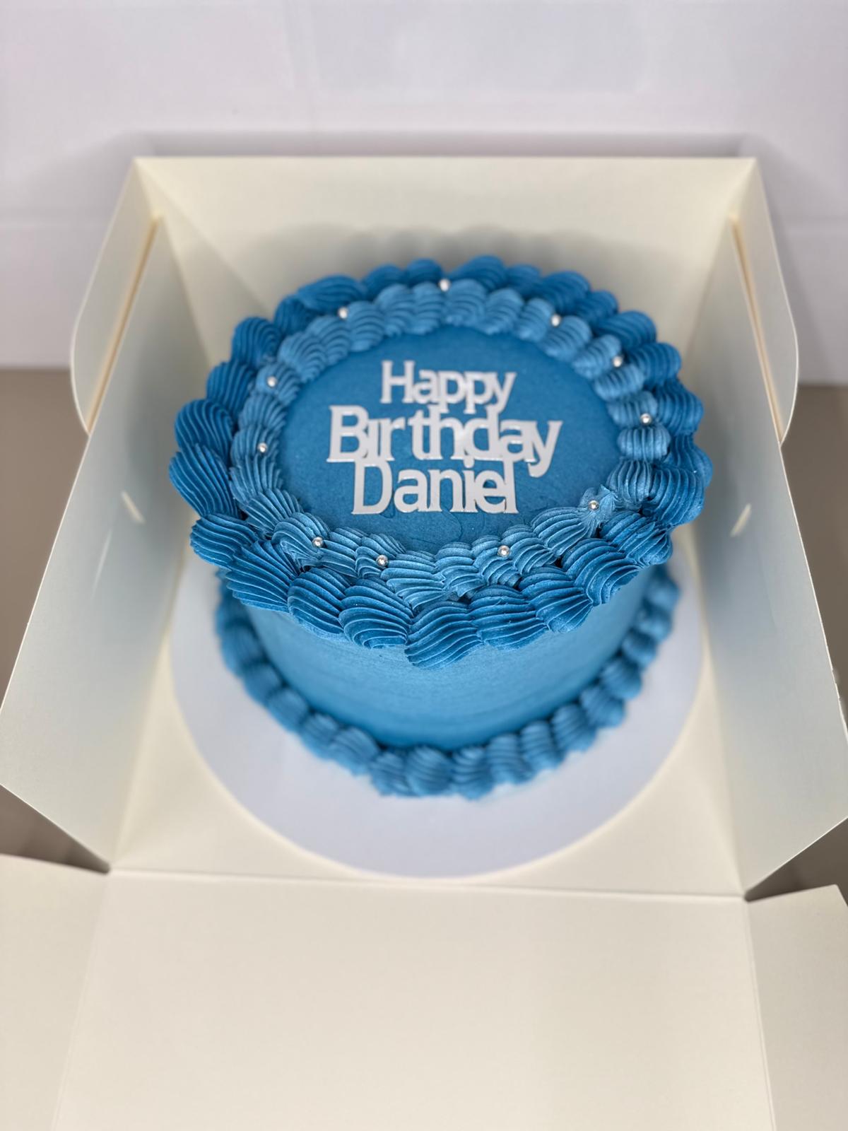 Royal Blue Wave Celebration Cake - Image 2