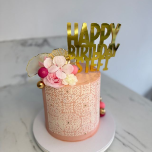 Elegant Damask Print Signature Cake