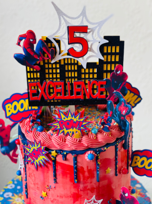 Amazing Spider-Man Superhero Birthday Cake - Image 3