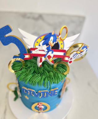 Personalized Sonic the Hedgehog Birthday Cake - Image 2