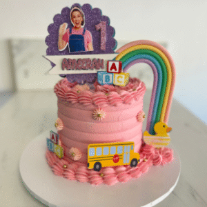 Custom Nursery Rhyme & Educational 1st Birthday Cake