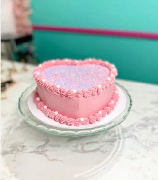 Glitter Love Heart Cake - Image 2