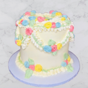 Vintage Pastel Floral Lambeth Style Cake